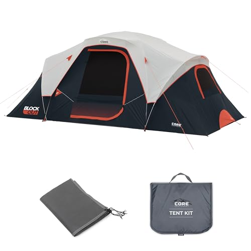 Carpa dome CORE Blackout 9 personas con kit y footprint