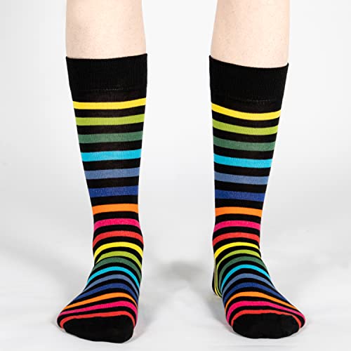Image of Mysocks Unisex Extra Fine Combed Cotton Rainbow Socks | Seamless Toe | Reflect Your Style | Make Your Steps Enjoyable