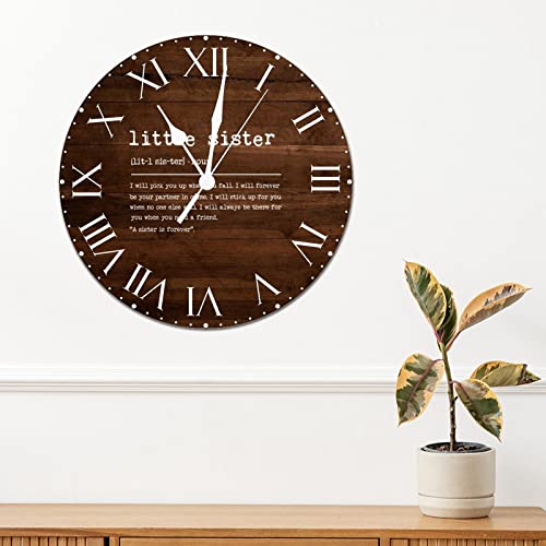 Littlesisterdefinitionpvcclockprimitivesayingsframelessclocksromannumeralsclocktypographyartprint12insilentnontickingroundwallclockforclassroomkitchenlivingroombathroom Urban Country Home Decor Little sister definition pvc clock primitive sayings frameless clocks roman numerals clock typography art print 12in silent non ticking round wall clock for classroom kitchen living room bathroom urban country home decor