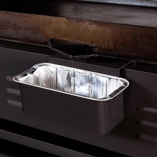 Rushare 30 Pack Drip Pan Liners for Blackstone 17"/22"/30"/28"/36" Griddle, Grease Cup Liners for Blackstone 5017, Disposable Aluminum Foil Drip Pan Liner, 8 x 3.7 Inch - 5