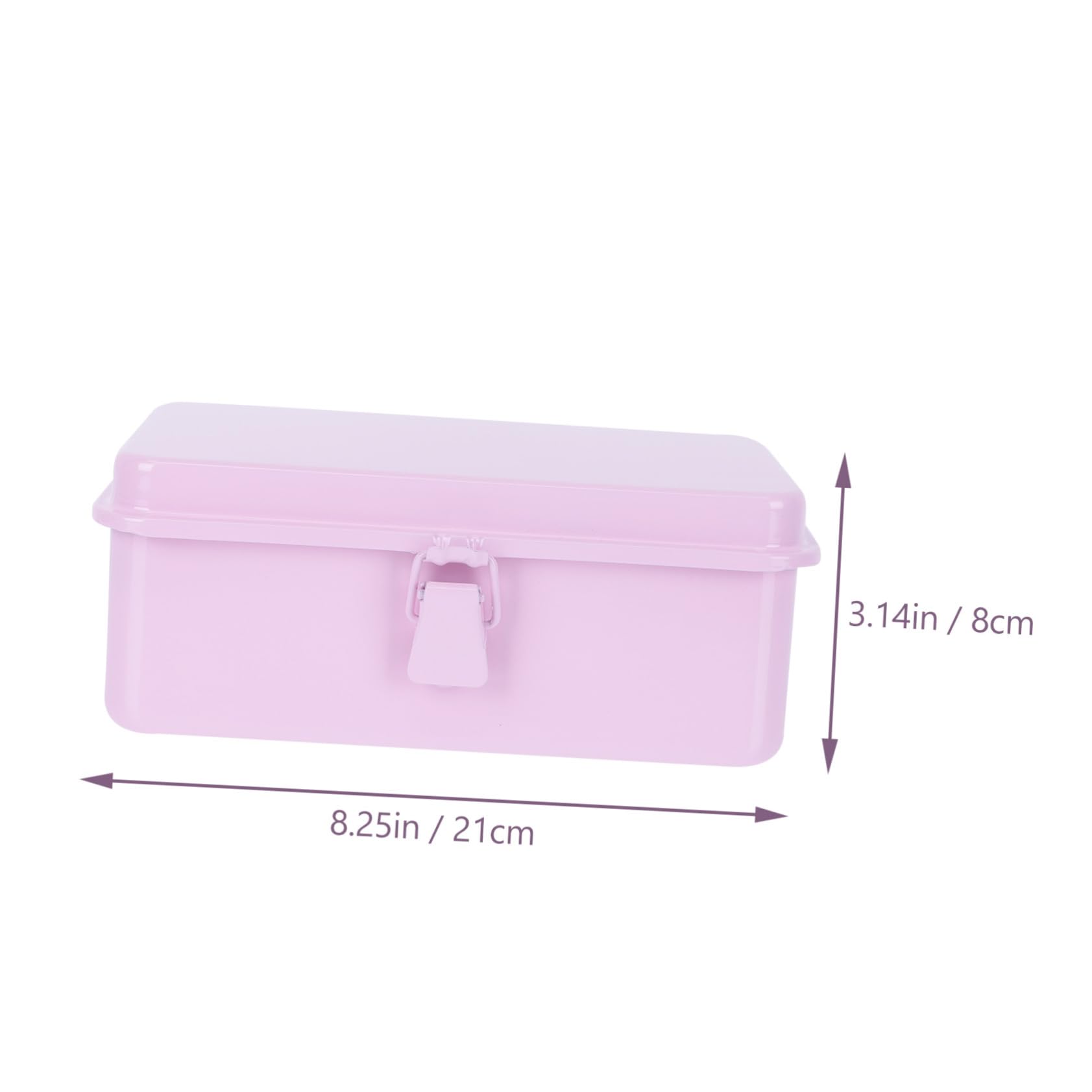POPETPOP Caja de Almacenamiento de Escritorio Resistente de Hierro Rosa, Organizador Simple Prueba de Golpes para Papelería y Oficina