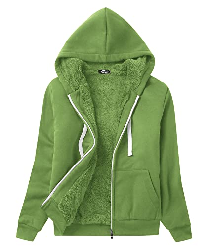 Image of SWISSWELL Hoodies for Women Winter Fleece Sweatshirt - Full Zip Up Thick Sherpa Lined Hooded Jacket