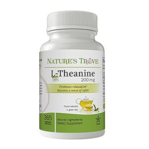 Nature’s Trove L-Theanine 200mg Super Value Size – 365 Vegetarian Capsules