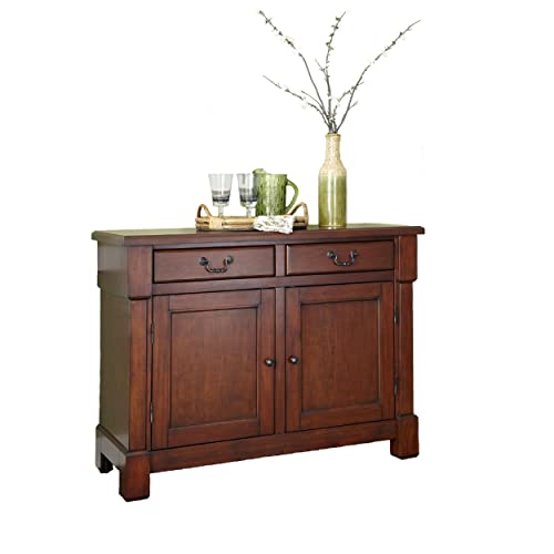 Homestyles Aspen Buffet With Storage And Felt Lined Drawers, 48 Inches Wide By 36 Inches High, Rustic Cherry #TOP3