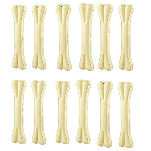 Image of Excite Bites Dog Rawhide Pressed Bones Mega Pack (Dog Chews) (Size 5 inch) (12 Pcs),All Life Stages