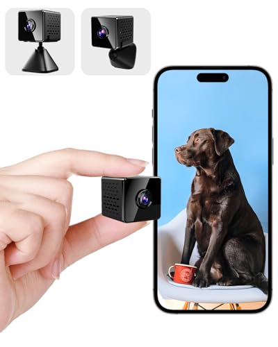 javiscam Mini Spy Camera 4K Hidden Camera with Night Vision WiFi Indoor Security Cam with Motion Detection/Cloud&SD Storage/Built-in Battery/Real-Time Video for Home Nanny Cameras