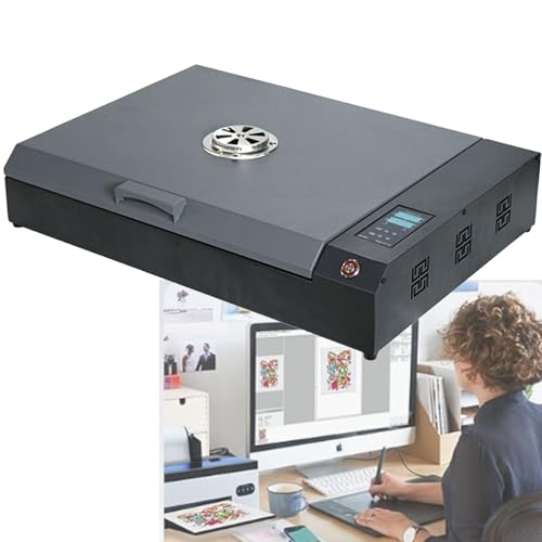 Impresora DTF portátil, impresora textil DTF multicolor, horno de secado de aluminio de doble calentamiento con pantalla digital, ajuste de temperatura de 0 a 200 °C, horno de secado de 930 W