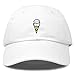 Double Scoop Ice Cream Hat Womens Embroidered Baseball Cap White