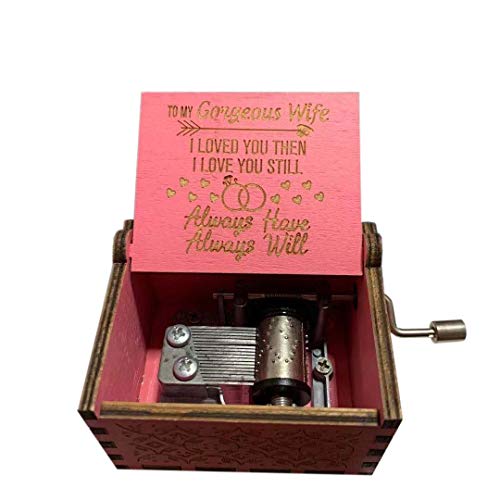 VACTER Wooden Music Box You are My Sunshine for Daughter Son Wife Dad