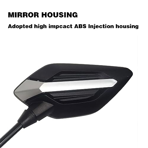 Mamiko HSJ04 8Mm Motorcycle Mirrors Universal For 7/8"Handlebars Bike Mirror Compatible With Atv Snowmobile Scooter Moped Dirt Bike Sportsman thumb #6