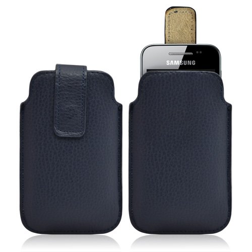 Housse coque étui pochette bleu pour Samsung Galaxy Ace S5830