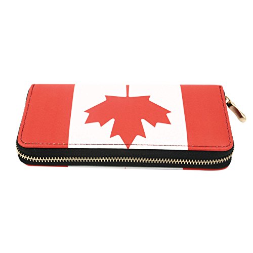 Premium World Country Flag City Print PU Leather Zip Around Wallet3