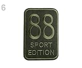 Ancho de 75 mmAltura 115 mmElegante de Hierro-sobre el Parche con el número 88 hará las delicias de todas las personas con interés deportivo. Ha finamente bordado detalles. Se puede utilizar para decorar la mochila, bolsas de deporte, camisetas, sudaderas, etc. Aplicación: Tela de Hierro en los parches tienen múltiples usos. Sirve no sólo para reparar el dañado de ropa, sino también para decorar.