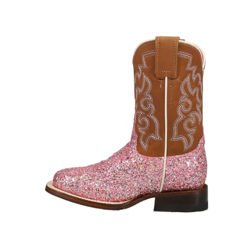 Roper Girls Glitter Queen (Toddler/Little Kid) Western Boot, Pink, 93