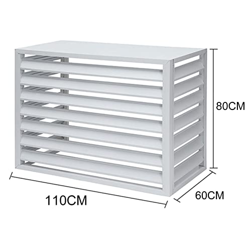 Privacy Screen Enclosure Decorative Screen, Outdoor Aluminum Alloy Air Conditioner Cover with Topper Cover, Freestanding Louvered Space Divider, Patio Furniture Covers Pool Pump Barrier Fence