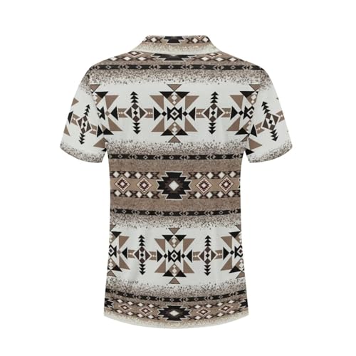 Pinupub Polo Shirt for Men Casual Regular Fit Short Sleeve Golf Shirts Summer Beach Button Up Hawaiian Outfits2