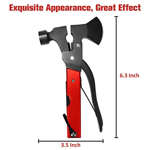HIPPIH Pocket Knife Multi Tool with Durable Matched Sheath, Stainless Steel Survival Camping Tools with Plier, Screwdrivers, Bottle Opener, File, Wrench