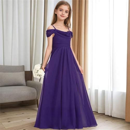 Junior Bridesmaid Dress Chiffon Flower Girl Dress Ruffles Princess Pageant Dress Party Ball Gowns for Girls4