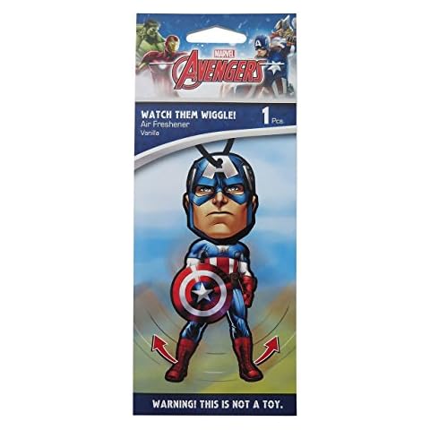Plasticolor Marvel Captain America Car Accessories - Captain America Air Freshener Wiggler (1) Cover