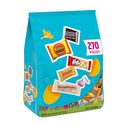Hershey Assorted Flavored, Easter Candy Bulk Bag, 64.5 oz (270 Pieces)