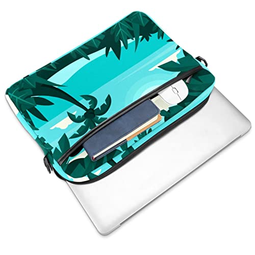 Funda para portátil de 13.3 pulgadas multicolor con estampado de Torre Eiffel y asas 2