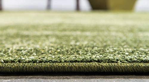 Tapete decorativo Unique Loom redondo 7'10" verde miniatura 5