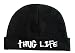 Lil Shirts Unisex Baby Thug Life Beanie (0-6, Black)