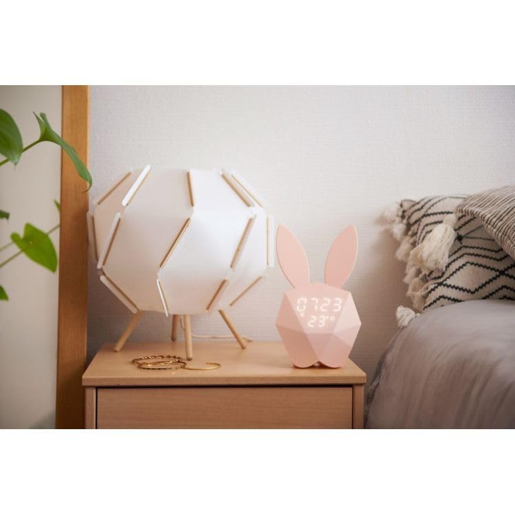 Mobility on Board Réveil Lapin Intelligent Cutie Clock - Rose Pastel
