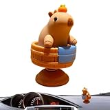 Capybara Mini Escultura: Linda Figura De Animales Simulados Para El Tablero Del Automóvil, Dormitorio, Estante De Sala De Estar - Exquisito Adorno De Capybara Para Decoración Del Hogar Y Exhibición De