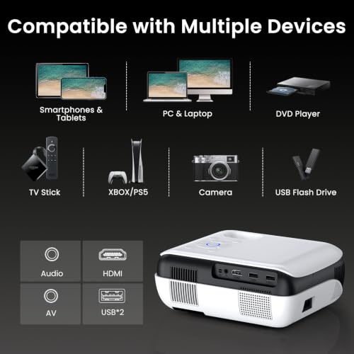 HAPPRUN Native 1080P Bluetooth Projector - Standard - image 8
