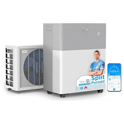 Midea Portasplit Pinguino Aire Acondicionado 4 en 1 | 3000 frigorías / 12000 BTU | Split Portátil Silencioso Bajo Consumo 42m2 | Enfriador, Deshumidificador, Calefactor, y Ventilador