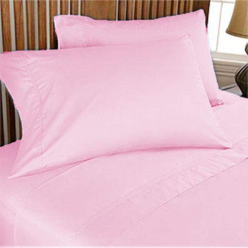 2 piezas de fundas de almohada de algodón egipcio macizo 600 TC King 50 x 90 cm y color rosa
