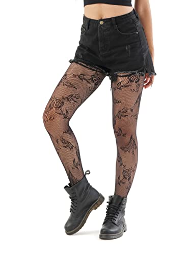 Image of EVERSWE High Waist Fishnet Tights, Thigh High Suspender Stockings