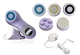 2016 Erisonic #1 Advanced WATER-PROOF Skin Care Cleaning System - Face and Body Microdermabrasion Exfoliator - Dark Spot and Acne Scar Corrector - 5-in-1 Face Brush Set for Deep Pore Cleansing with LCD Screen and 3 Modes, 5 Level Intensity, 5 Brush Heads - Lavender