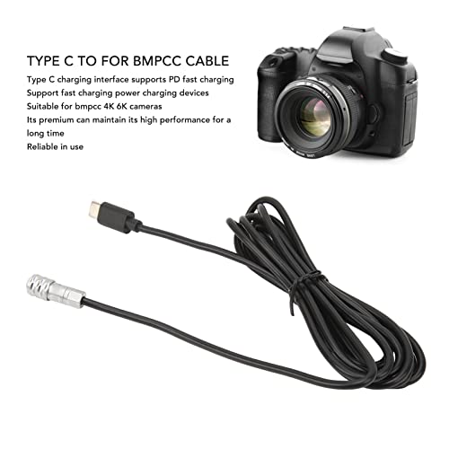 Cable BMPCC 4K 6K tipo C a 2 pines para alimentar cámaras de cine 4