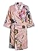 ESSENZA Kimono Fleur Blumen Pfingstrosen Tulpen Baumwollsatin Rose, XS