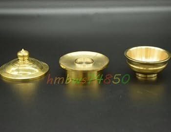 Amazon.co.jp: 密教法具 寺院仏具真言宗 洒水器塗香器 2点仏具