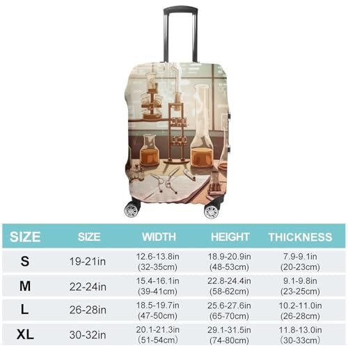 Carry on Luggage Cover Chemistry Lab Suitcase Covers for Luggages Tsa Approved Travel Luggage Sleeve Protector Elastic Suitcase Protector Anti-Scratch Washable Fits 19-30 Inch Case -XL2