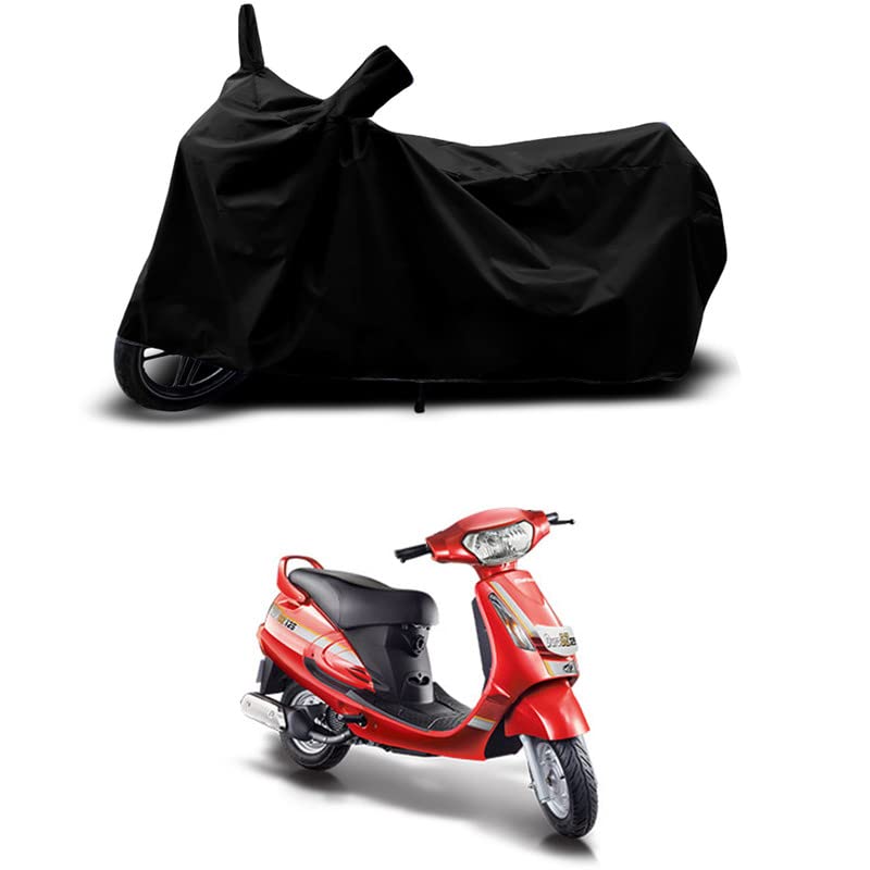 Image of 100% Scratchproof /UV-Rays /Heat Protection /Birds Dropping /Water Resistant /Dust Proof /Waterproof /Full Bike Scooty Two Wheeler Body Cover Compatible for Duro 125 DZ All Varients[Black]