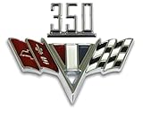 Classic Headquarters Chevy 350 V-Flag Fender Emblem Set