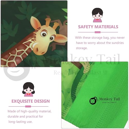 Image of MONKEYTAIL Animal Theme String Bags as Birthday Return Gifts - Pack of 15 for Kids of All Age Group