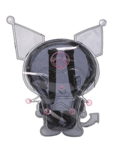 Hot Topic Kuromi Black Transparent Figural Mini Backpack CLEAR NONE