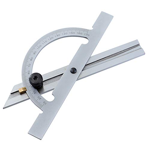 MQPALZKD 0-170° Angle Gauge Tools Stainless Steel Caliper Measuring Tools Stainless Steel Adjustable Angle Protractor