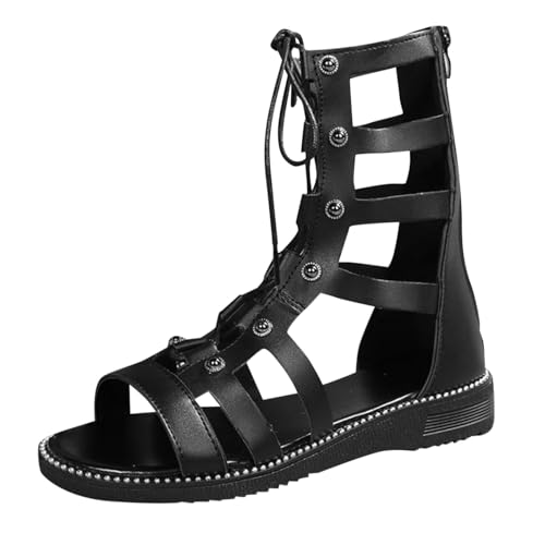 Sandales à lacets pour femme - Sandales de gladiateur...