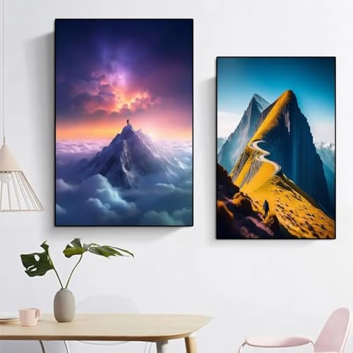 Affiche d'alpiniste et paysage naturel pour inspirer votre intérieur