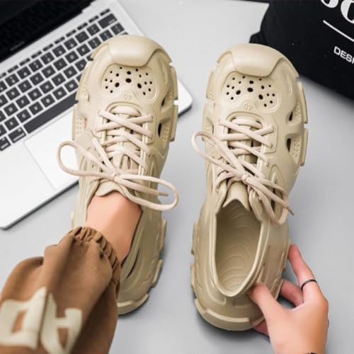 Sports sandals outdoor breathable soft bottom wear resistant anti slip upstream and wading beach sandals (Orange,7.5)4