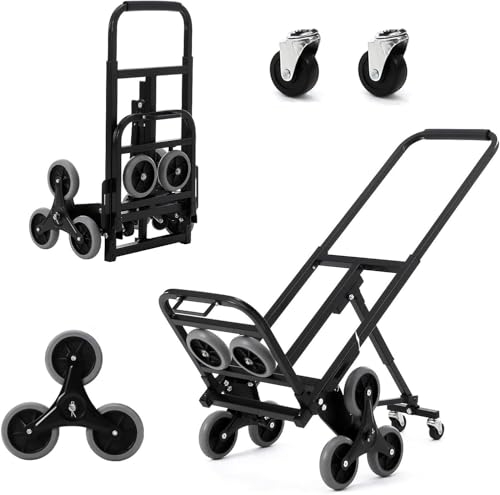 Carretilla plegable para escaleras con 10 ruedas, carga 150 kg