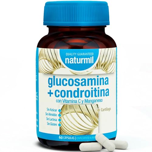 DietMed Naturmil | Glucosamina + Condroitina   60 Cápsulas | Con Vitamina C y Manganeso