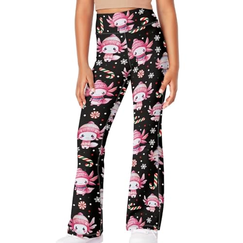 Image of Girls Flare Leggings Cute Bell Bottoms for Teen Girls Wide Leg Sweatpants for 5-14 T