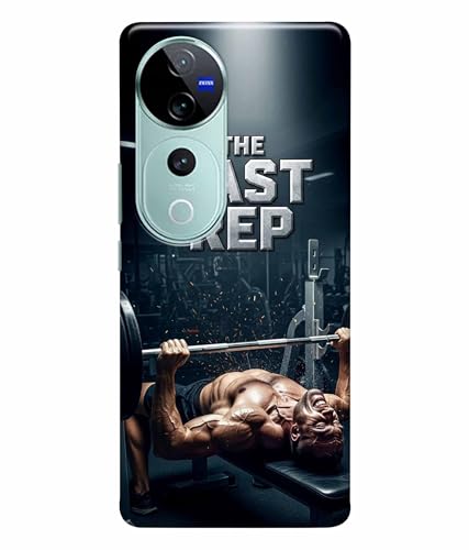 Image of Last Rep Gym Motivation Quotes Printed Hard Back Case Cover & Compatible for Vivo V40 | Vivo V40 Pro | T3 Ultra 5G (Multicolor) - D1808